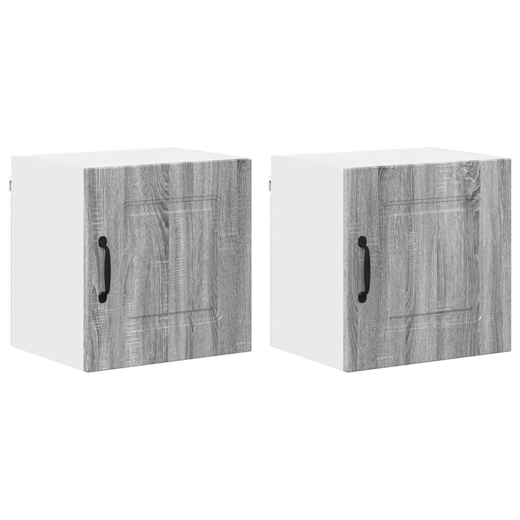 Kitchen Wall Cabinet 2 pcs Grey Sonoma 40 x 31 x 40 cm
